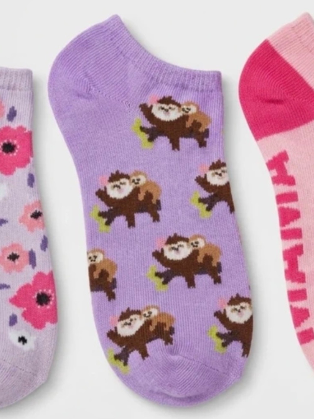 3 Pairs Women’s Low Cut Socks Mama Sloth Dog Mama Size 4-10 New